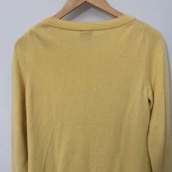 TALBOTS EUC Yellow Cashmere Sweater M - Picture 4 of 5
